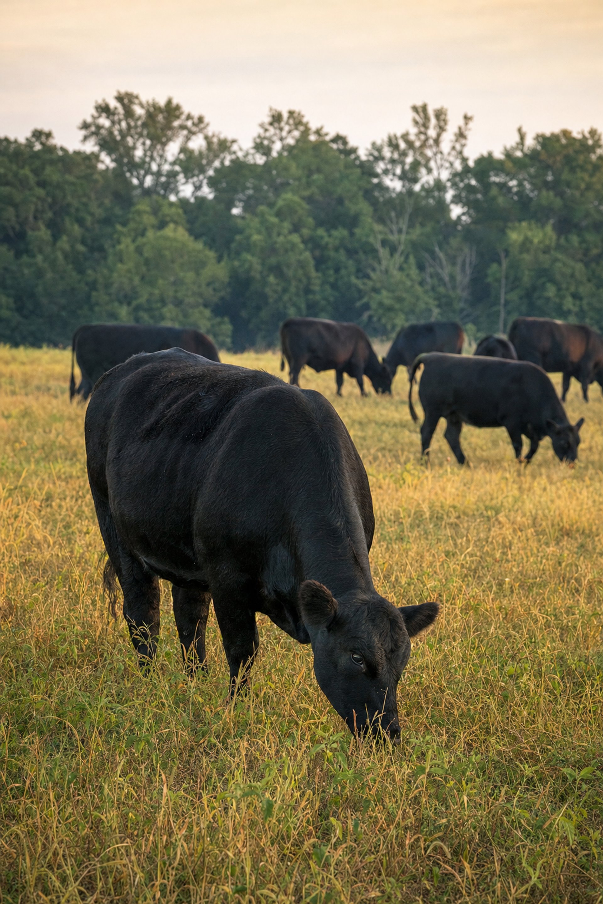 Cattle grazing on Kansas ranch land